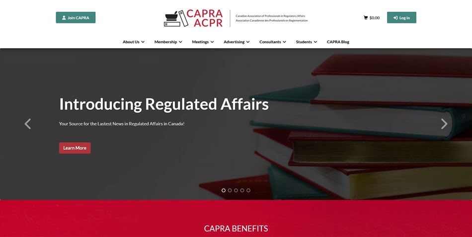 Membership, Ecommerce and Website Project for CAPRA